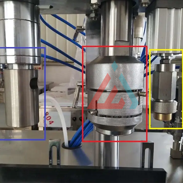 Machine de remplissage d'aérosol semi-automatique trois en un