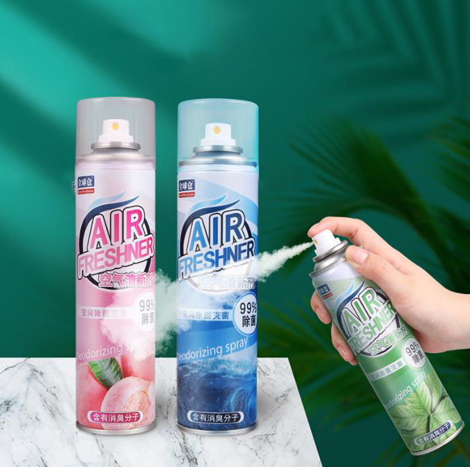 Marque de d&eacute;sodorisant d'une ligne de remplissage d'a&eacute;rosol