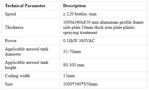 Bande transporteuse &agrave; jet d'encre pour machine de remplissage d'a&eacute;rosol