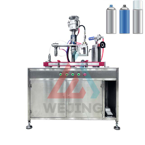 Prix ​​d'usine semi-automatique trois en un machine de remplissage par pulvérisation d'aérosol pour les aérosols de peinture en aérosol de gaz