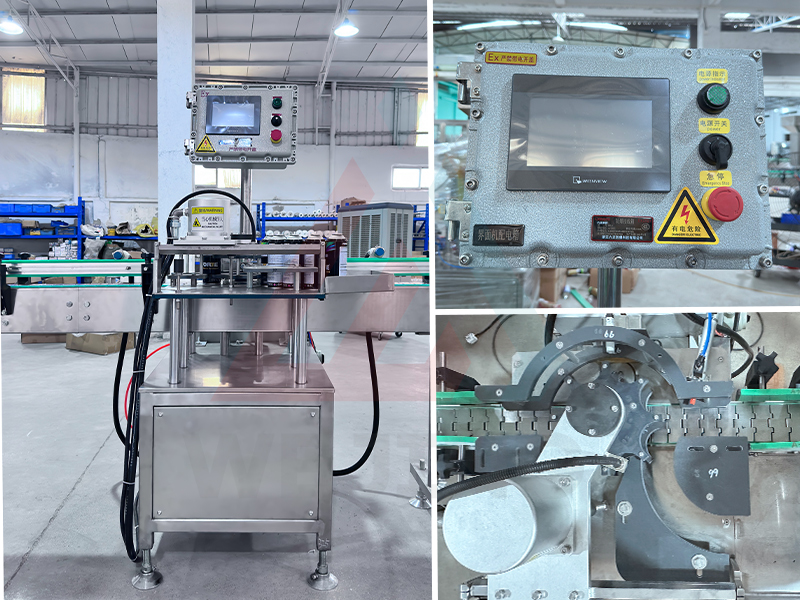 Ligne de remplissage automatique d'aérosols lubrifiants QGJ70 - Haute précision ± 1 % 60-70 canettes par minute