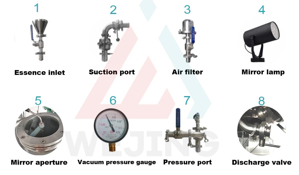 Images d&eacute;taill&eacute;es du m&eacute;langeur &eacute;mulsifiant