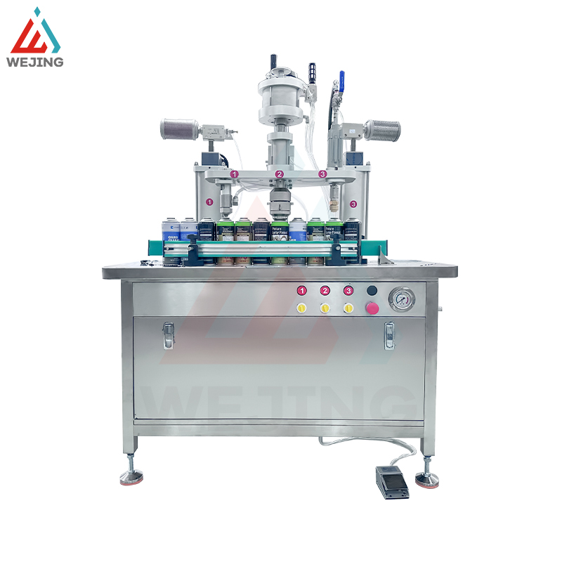 Personnalisation d'usine semi-automatique 3 en 1 aérosol peut remplir la machine à vaporiser de peinture de peinture de peinture