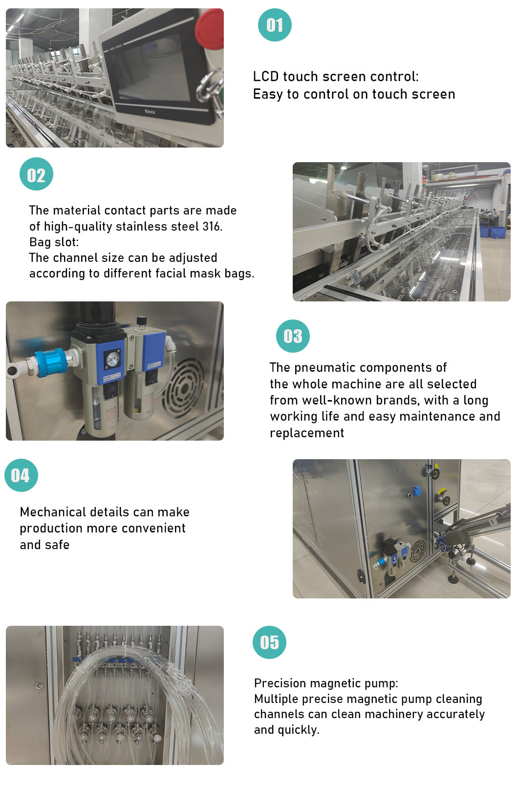 D&eacute;tails du produit du masque facial