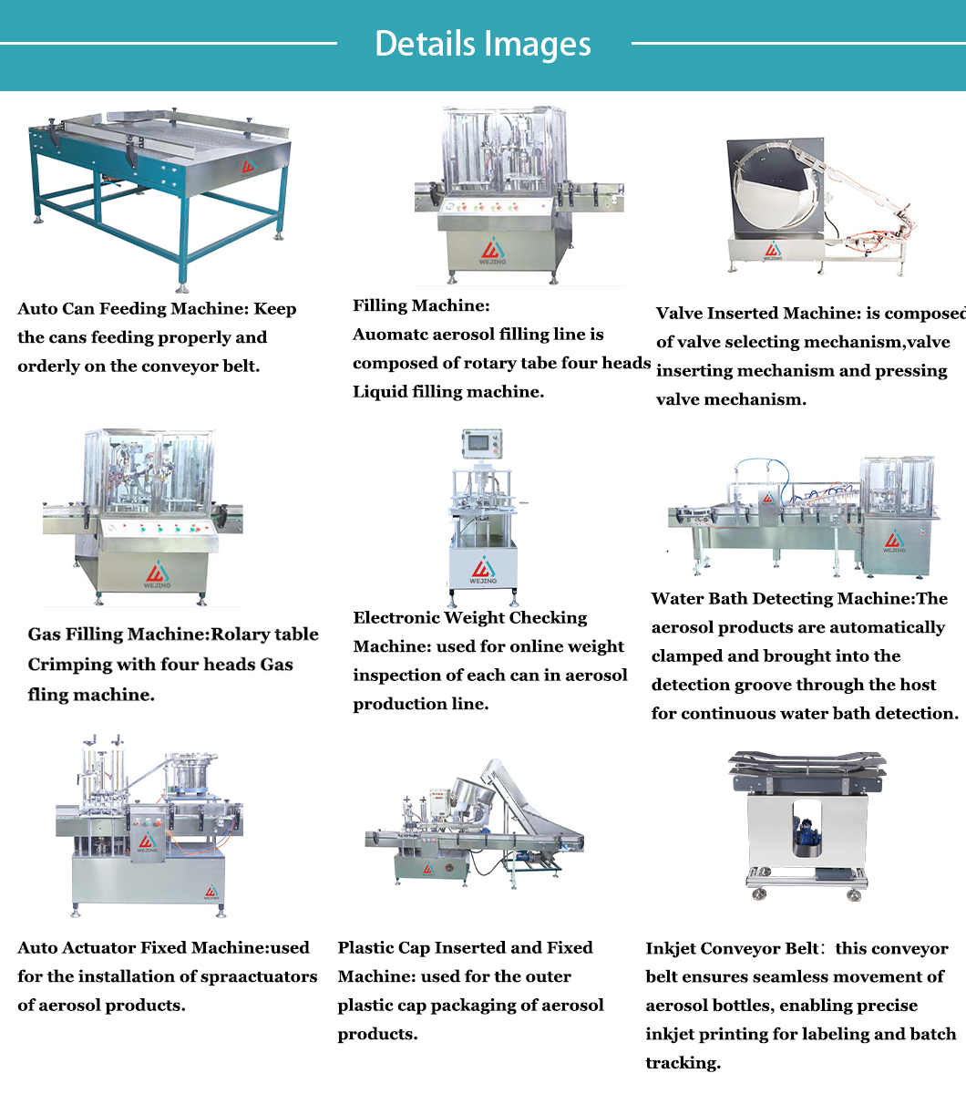 Ligne de remplissage d'a&eacute;rosols