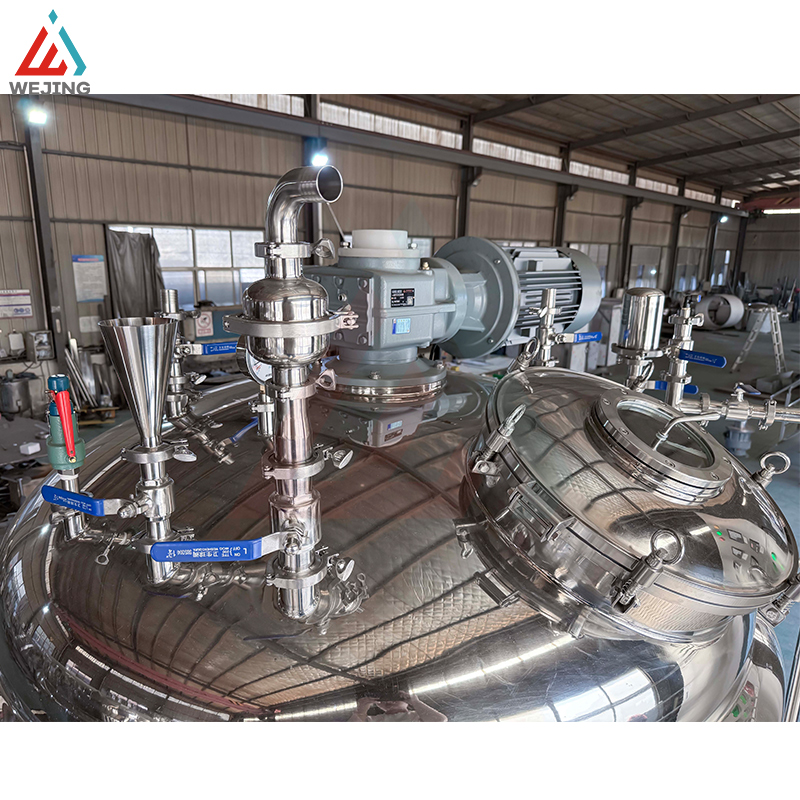 Bouilloire de mélange émulsifiante sous vide de 2000 l, avec réservoirs de phase eau et huile, pour la Production de crème, de lotion et de cosmétiques